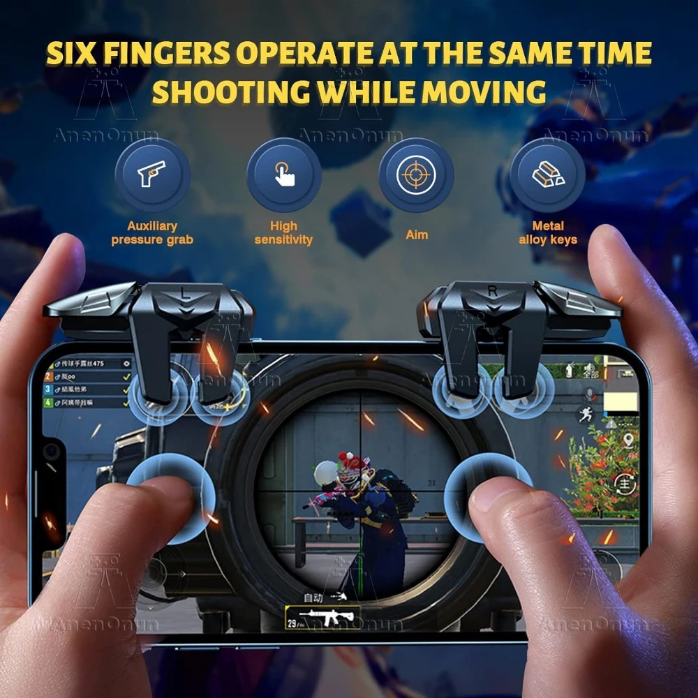 Controlador móvil Pubg dispara Android/iOS, Control de mando de teléfono móvil, dispositivos de juego móviles, accesorios de Joystick de juego de disparo