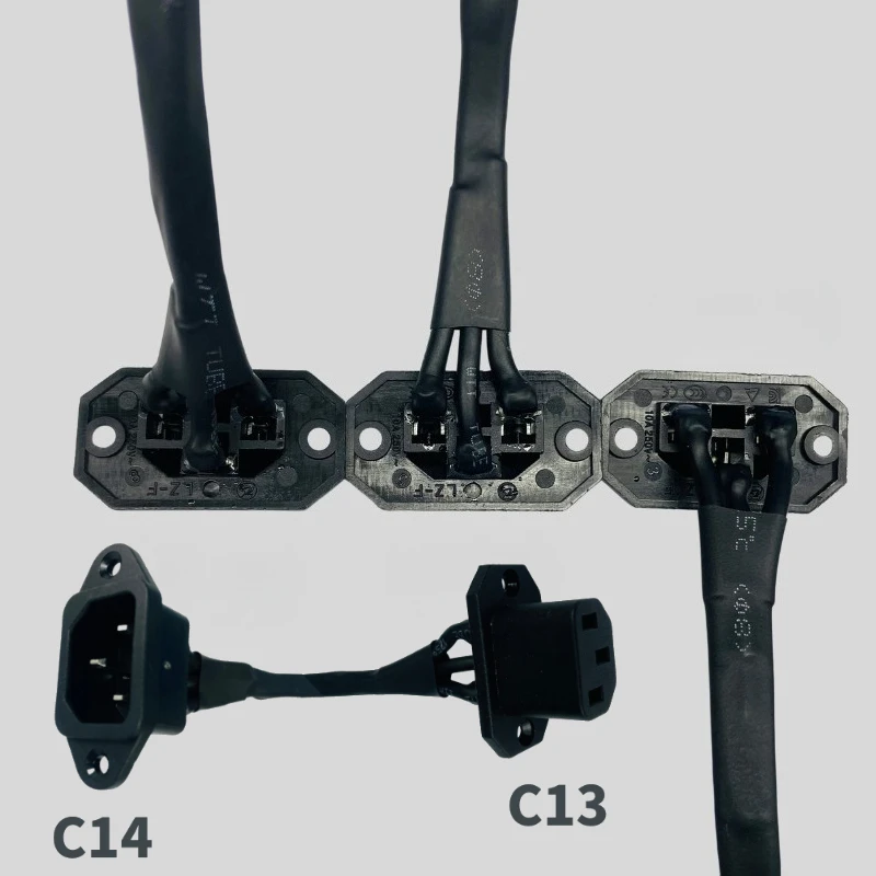 Cable de alimentación IEC C13 a C14 macho a hembra 16AWG Cable de alimentación de computadora IEC 320 C14 a C13 Cable de extensión de alimentación 0,1 m-0,8 m 250V 10A - imagen 3