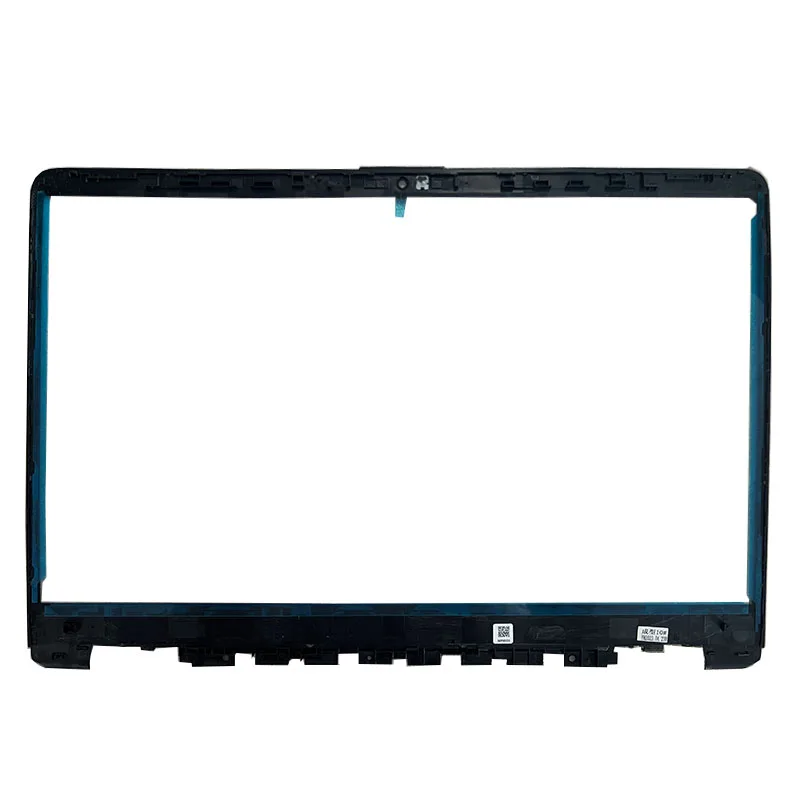 Una pantalla de laptop negro con un borde azul