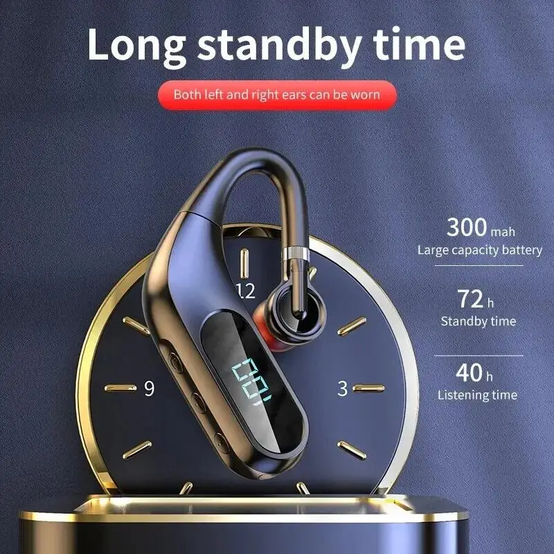 Auriculares Bluetooth con pantalla digital en tiempo real Calidad de sonido HD Resistencia duradera con auriculares deportivos indoloros - imagen 4