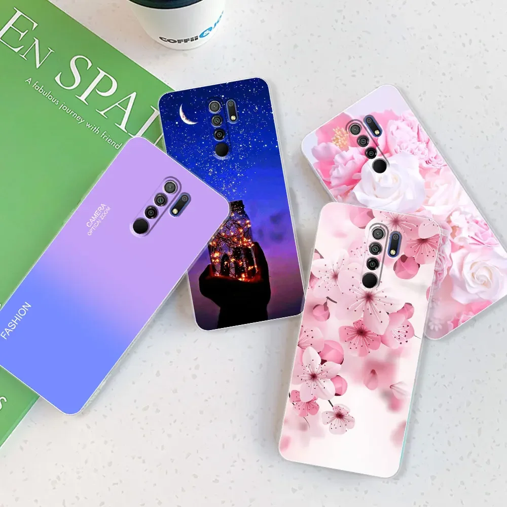 Para Xiaomi Redmi 9 funda de 6,53 pulgadas para Redmi 9 acuarela mármol transparente silicona suave TPU funda para Redmi 9 cubierta parachoques trasero - imagen 3