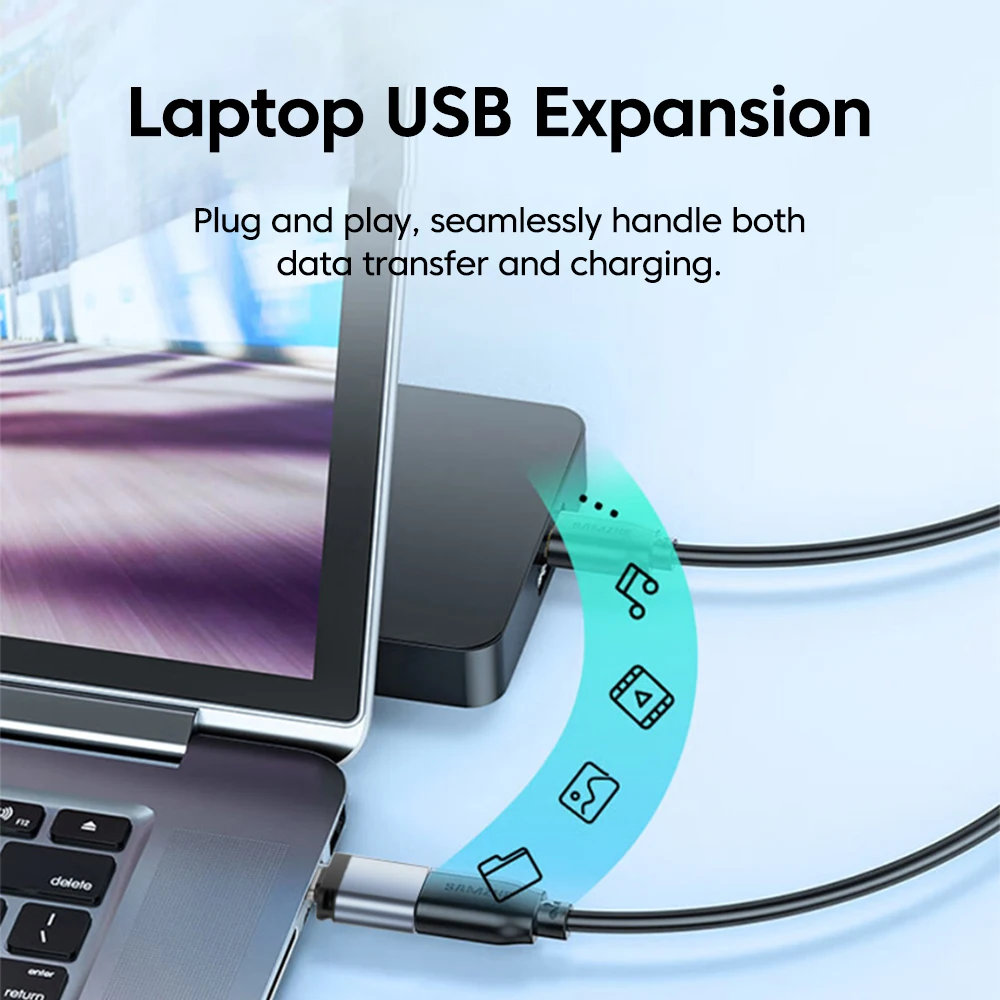 Convertidor de Cable USB, adaptador USB3.0 a USB C, adaptador Ios a tipo C de transferencia rápida para IPhone 15 14 13 Pro Huawei Xiaomi Samsung - imagen 5