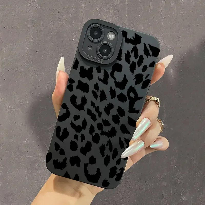 Funda con estampado de leopardo Vintage para Samsung S25 S22 S24 Ultra A16 A54 A53 A52 A34 A33 A35 S21 FE S23 Plus A14 A13 A15 A55 cubierta mate - imagen 3