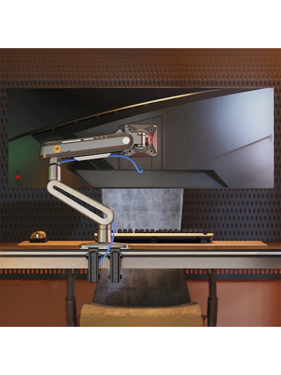 Brazo para Monitor de juegos de escritorio, soporte para Monitor de pantalla de arco curvo de 27-50 pulgadas, soporte para Monitor ultraancho de 2-18kg NB A6 - imagen 5