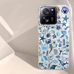 Funda Xiaomi y POCO con diseño floral de animales marinos