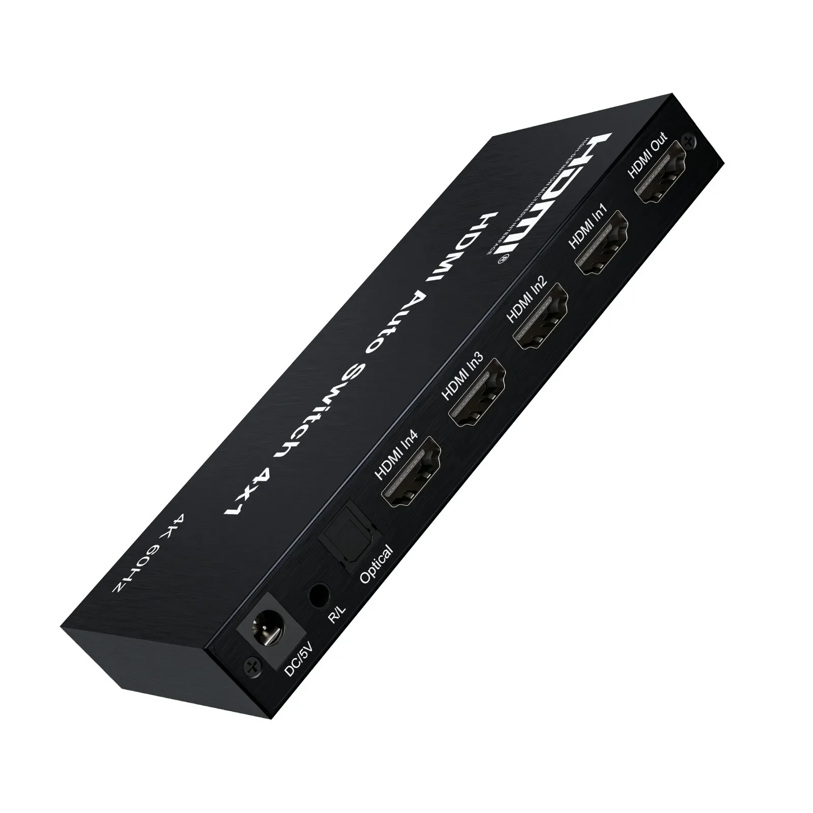 Conmutador automático 3D HDR HDMI 4x1 4K 60Hz EDID HDMI, pantalla de ciclo de salida 4 en 1 para reproductor multimedia de DVD, PS4, TV Box, PC a Monitor de TV