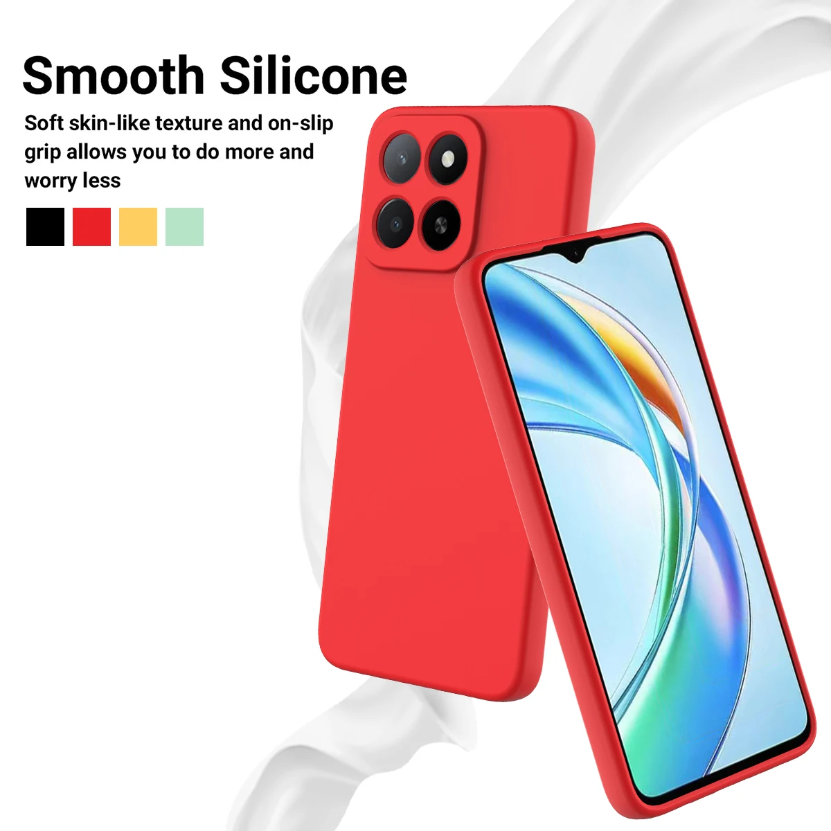 Funda de silicona para Honor X5B Plus, funda anticaída suave ultrafina con sensación de piel suave para Huawei Honor X5B Plus X5B + parachoques a prueba de golpes - imagen 3