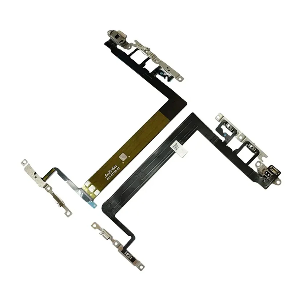 Reemplazo de cable flexible de botón de volumen de encendido para iPhone 12 13 Mini Pro Max ON OFF ajuste de silencio con soporte de Metal - imagen 5