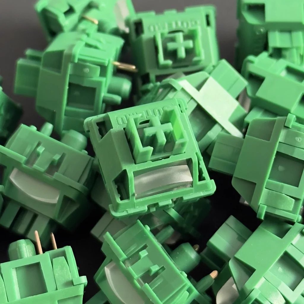 OUTEMU-interruptor silencioso verde plátano, 5 pines, 40g, interruptores de teclado táctiles, Teclado mecánico personalizado para juegos, interruptor MX lubricado - imagen 2