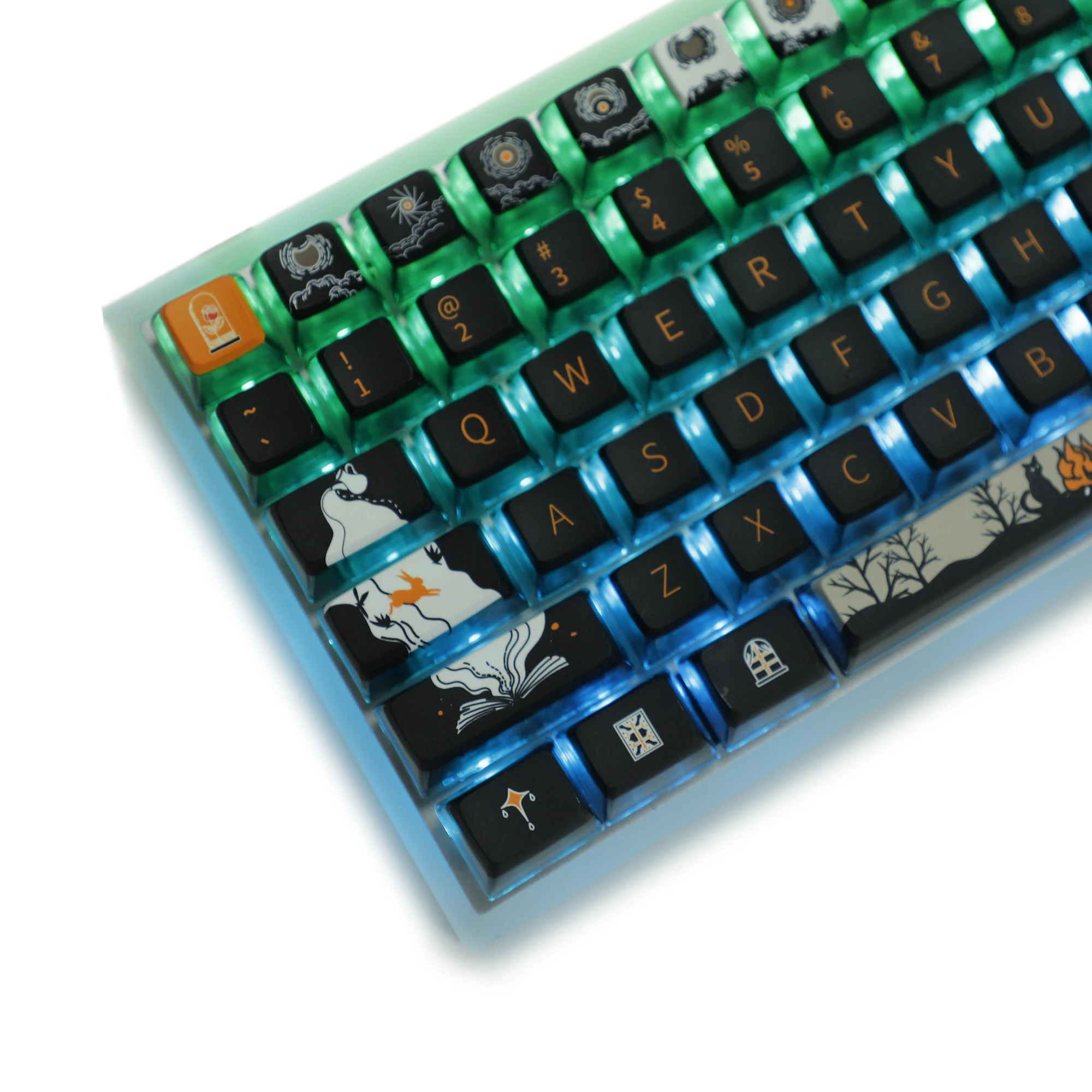 YMDK-Teclas de cuento de hadas oscuro, accesorio para teclado mecánico MX, 116, 96, 87, 84, 68, 104 teclas - imagen 3