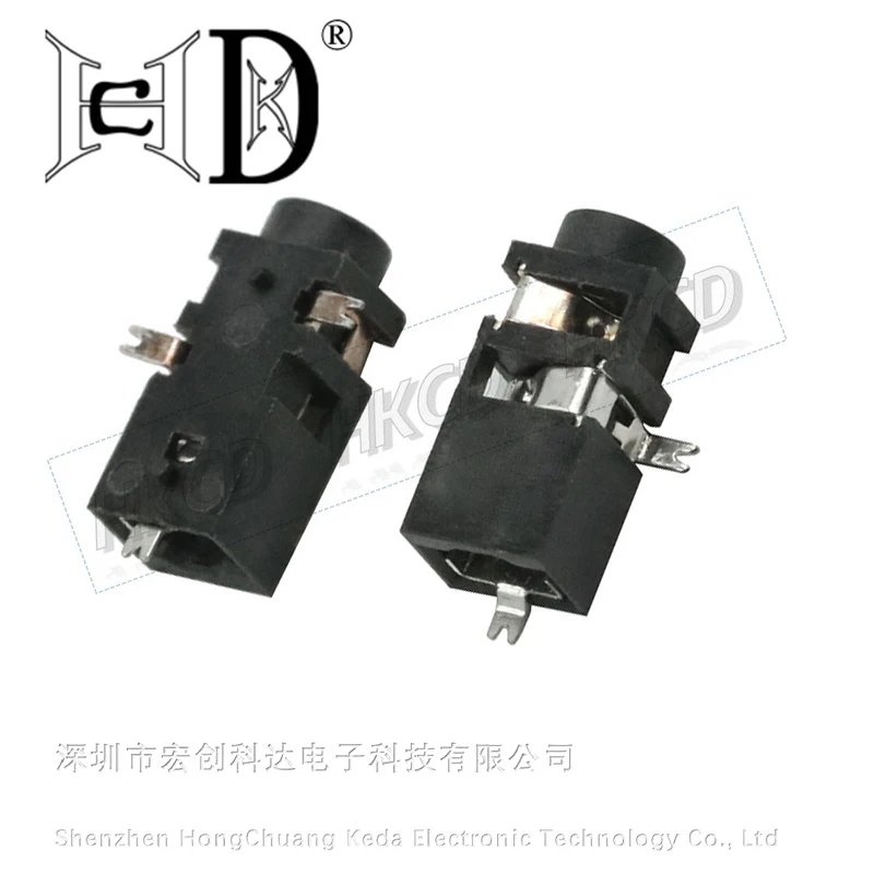 5 uds PJ-208 toma de corriente 2,5 toma para auriculares parche de 3 pies 2 pies fijos base de enchufe de 2,5 MM - imagen 2