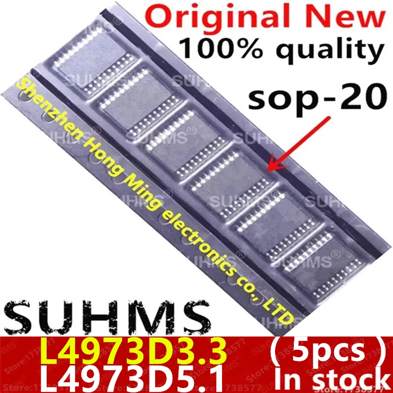 (5 piezas) 100% nuevo L4973D3.3 L4973D5.1 L4973D3.3-013TR L4973D5.1-013TR SOP-20