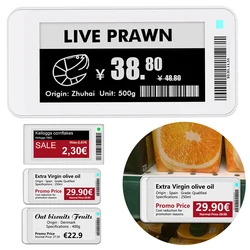 Etiqueta electrónica de precio E-Ink con NFC y Bluetooth IP65
