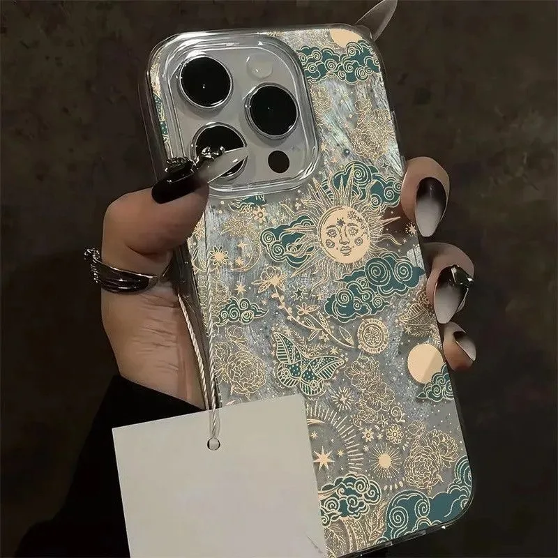 Funda de teléfono con estampado de sol antiguo y misterioso para Xiaomi Redmi 14C 13C 13 12 Redmi Note 14 Pro Plus 5G 13 12S 11 - imagen 2