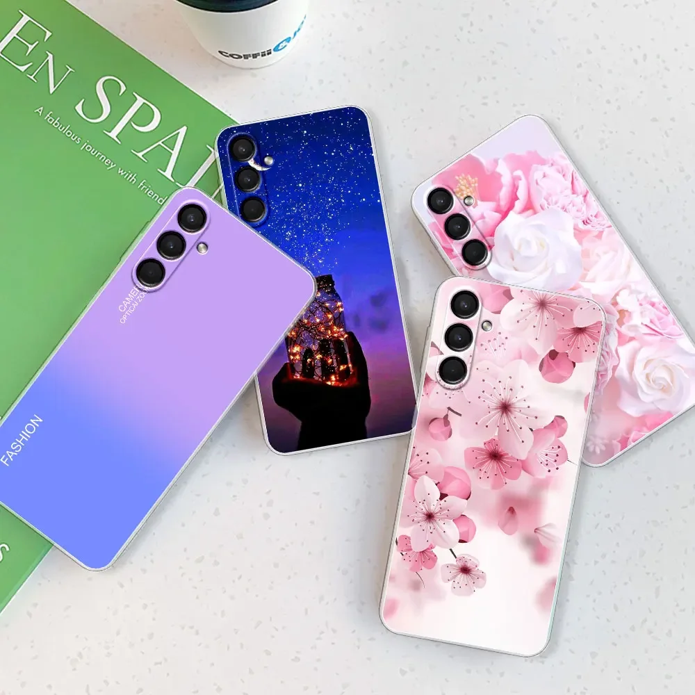 Funda de silicona transparente para teléfono Samsung Galaxy M54 5G, carcasa de TPU suave, mármol, parachoques - imagen 3