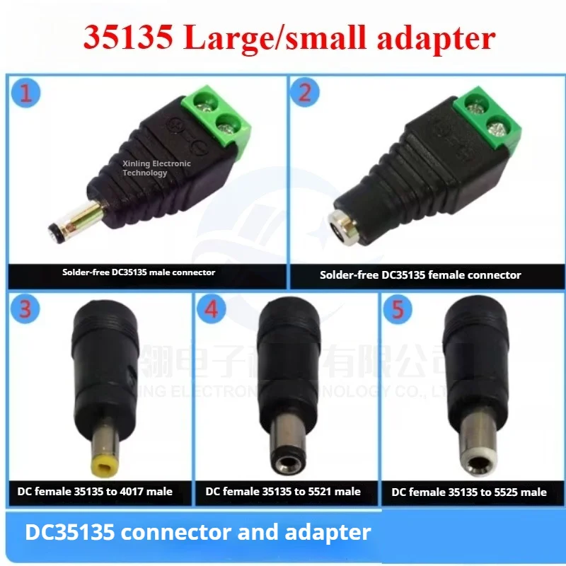 DC3.5 * 1,35 mm fuente de alimentación sin soldadura enchufe macho/hembra DC4.0 * 1,75.5 * 2,1/2,5 mm adaptador grande/pequeño - imagen 5