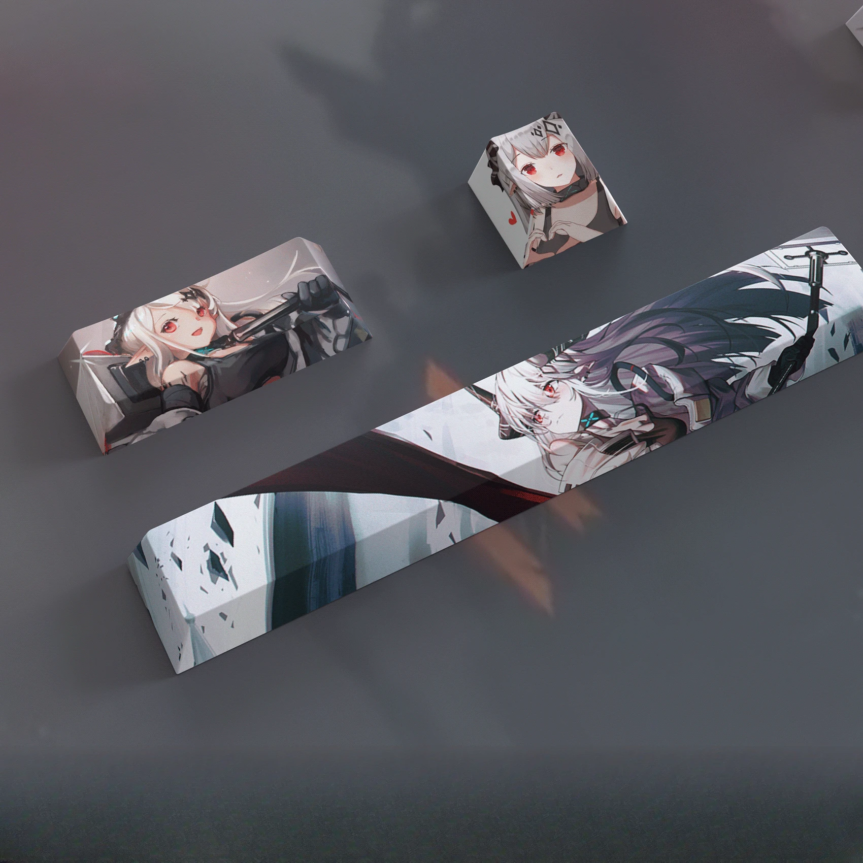 Teclas de tema de Anime, teclas bidimensionales originales, Xi Nian Chen Ni Yan Skadi Space Bar Cherry, teclas de 3 teclas para teclado mecánico - imagen 2