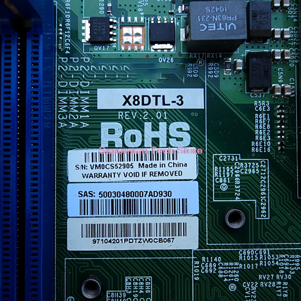 Placa base de servidor DDR3 SATA2 PCI-E 2,0 procesador Xeon serie 5600/5500 para Supermicro X8DTL-3 - imagen 3