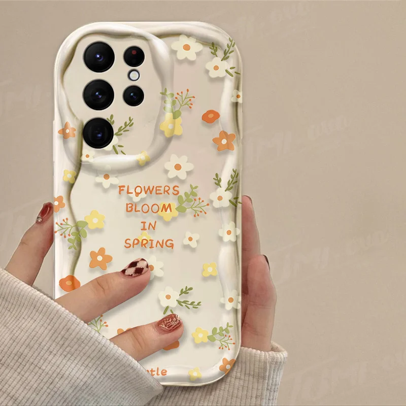 Colorful Flowers Clear 3D Wave Case For Samsung Galaxy A54 A34 A24 A14 A13 A53 A33 A73 A23 A52 A52S A32 A22 A12 A51 A71 Cover - imagen 3