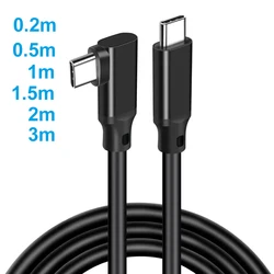 Cable USB-C 100W Angular 90° Carga Rápida Transferencia