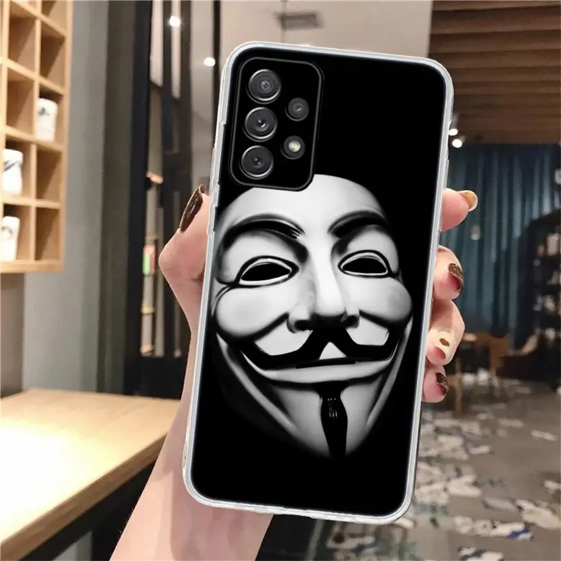 Anonymous V para Vendetta máscara funda de teléfono para Samsung Galaxy A56 A55 A54 A53 A16 A15 A14 A13 A36 A35 A34 A33 A26 A25 A24 A23 A05S - imagen 2