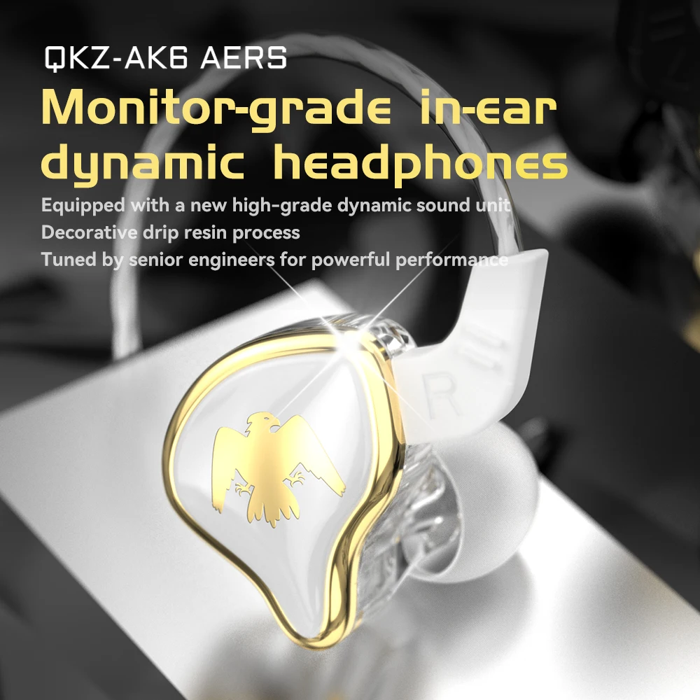 Auriculares originales QKZ AK6 ARES/DMX/AKX, auriculares internos de graves pesados HIFI con cable y micrófono, cancelación de ruido, juego deportivo y música - imagen 4
