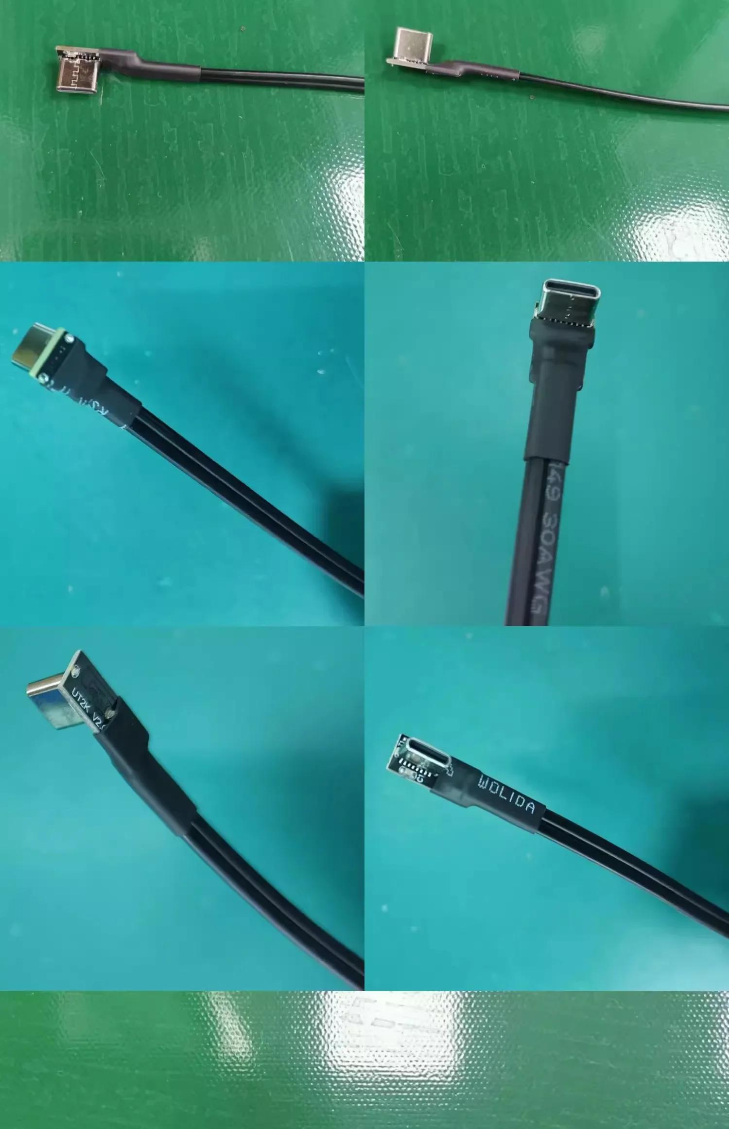 Cable adaptador de tipo C a USB-C, Cable de datos de carga USB 2,0 de silicona, Delgado, ángulo de 90 grados, Flexible, PD - imagen 5