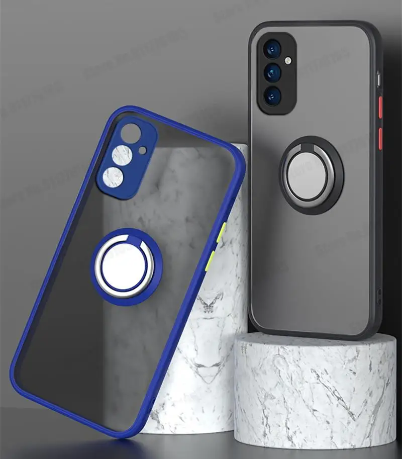 Funda con anillo Ultra magnético a prueba de golpes para Samsung S23 Galaxy S22 Plus S21 S20FE Note 20, funda dura mate Ultra agradable a la piel - imagen 2