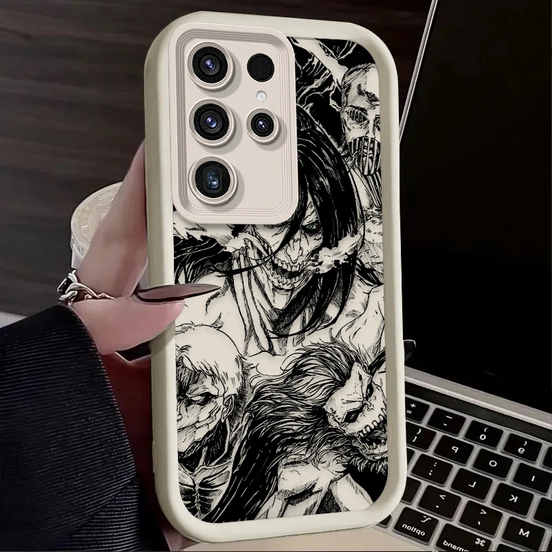 Funda de Anime Attack on Titan para Samsung Galaxy S24 S23 S25 Ultra S22 S21 Plus FE A56 A36 A26 A16 A06 A15 A25 A35 A55 5G - imagen 4