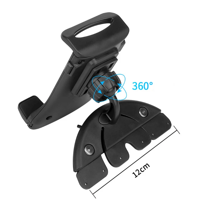 Base de cabeza de bola Universal para coche, soporte de teléfono con ranura para CD, rotación de 360 grados, accesorios de soporte para teléfono móvil, 17mm - imagen 5