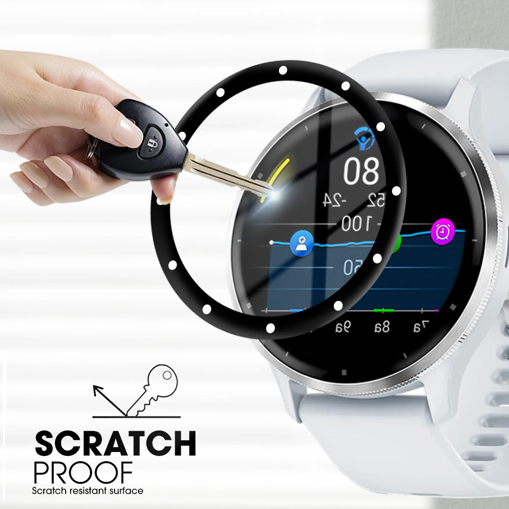 Películas suaves curvadas 3D para Garmin Venu 2 Plus Venu3 Venu 3S, accesorios para reloj inteligente, Protector de pantalla transparente antiarañazos - imagen 2