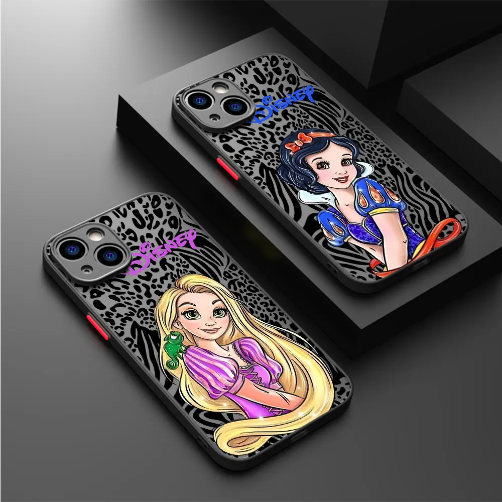 Disney Princess Art funda de teléfono para Apple iPhone 15 16 Pro XS Max 13 14 Plus XR SE 7 8 12 11 Pro plus mate