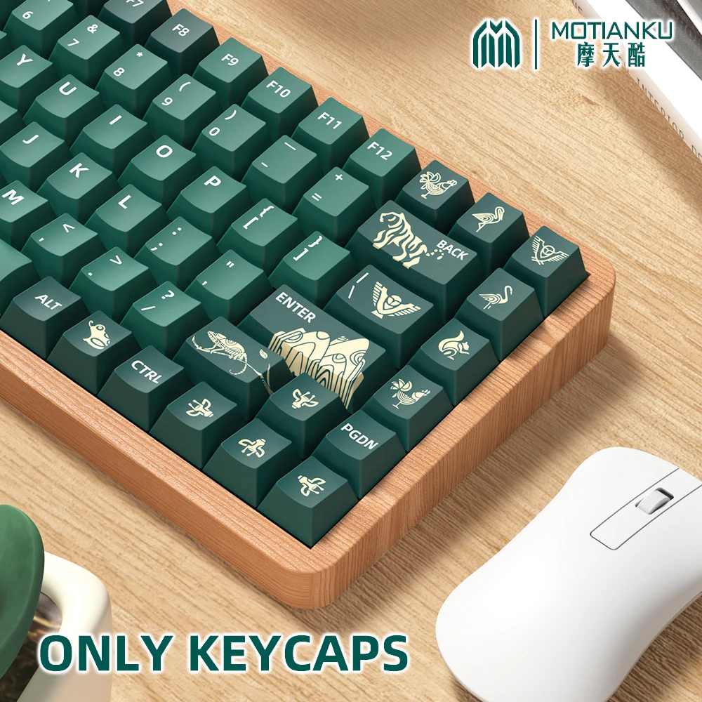 Teclas con temática Original de Animal Forest, teclas personalizadas con perfil de cereza para Teclado mecánico con teclas 7U e ISO - imagen 5