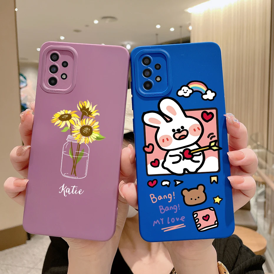 Funda para Samsung A53 5G, cubierta de teléfono de silicona líquida cuadrada de dinosaurio lindo para Samsung Galaxy A53 5G A 53 A536B, funda protectora - imagen 3