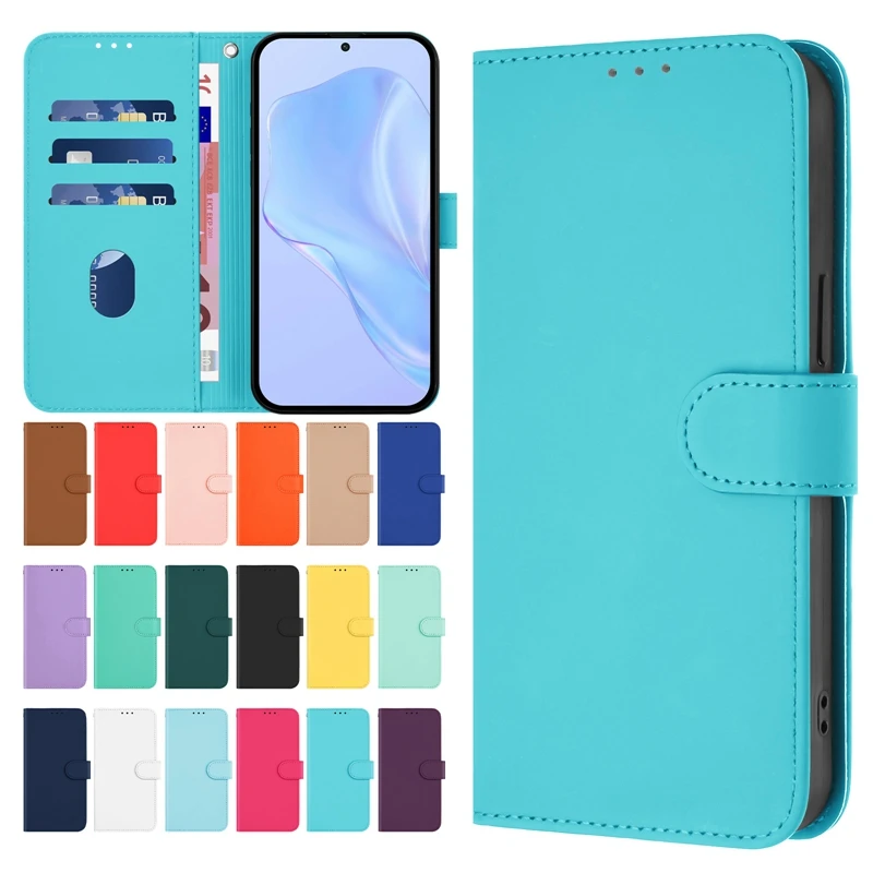 Para Xiomi Redmi 15 15C 5G Funda para Coque Xiaomi Redmi 15 Funda con tapa de Color sólido caramelo Funda de cuero para teléfono Redmi15C Funda