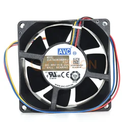 AVC DATA0838B8U – Ventilador 80 mm 48 V con doble rodamiento de bolas