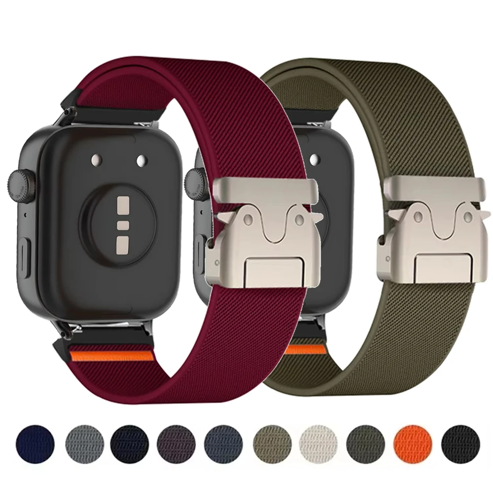 Correa de nailon con hebilla de paracaídas para Huawei Watch Fit 4 3 2 pulsera de bucle elástico para Huawei Watch Fit 4/4 Pro