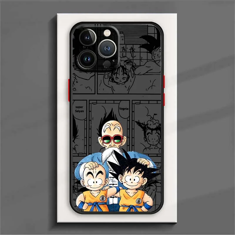 D-Dragon Ball Master Roshi para Apple iPhone 17 16 15 14 13 12 11 Air Plus Pro Max funda de teléfono translúcida esmerilada - imagen 3
