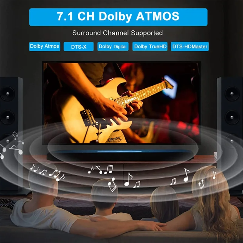 Convertidor de vídeo HDMI 8K 60hz Extractor de Audio 4K 120Hz compatible con 7,1 5,1 canales Digital Dolby Atmos Coaxial óptico 3,5mm L/R Audio - imagen 5