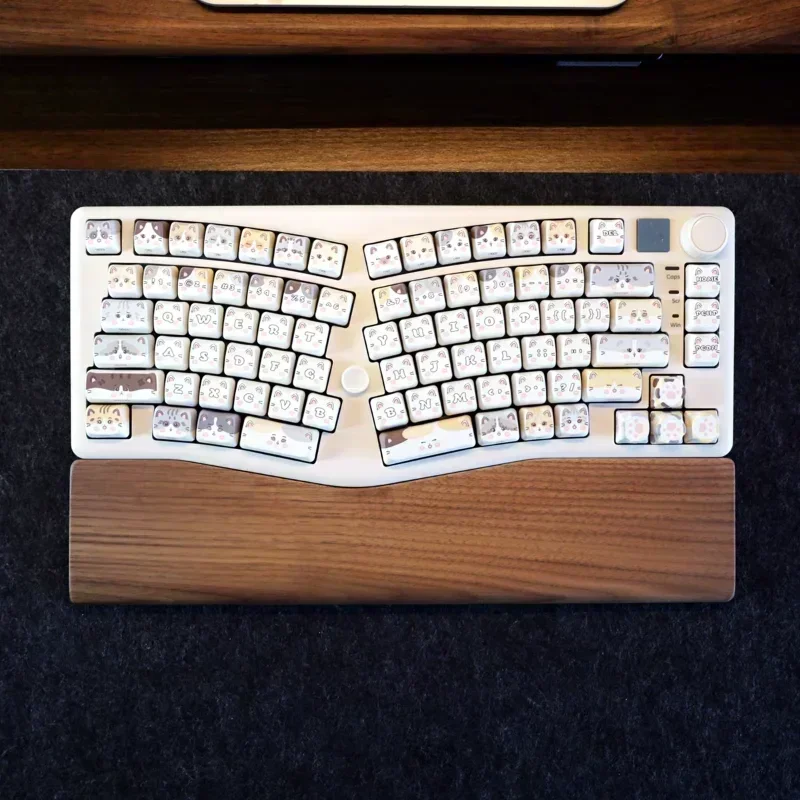 Soporte de palma para teclado Leobog A75, soporte de madera de nogal personalizado, adaptador de almohadilla para muñeca Hi98 K81, reposamuñecas de resina, teclado mecánico para oficina - imagen 4