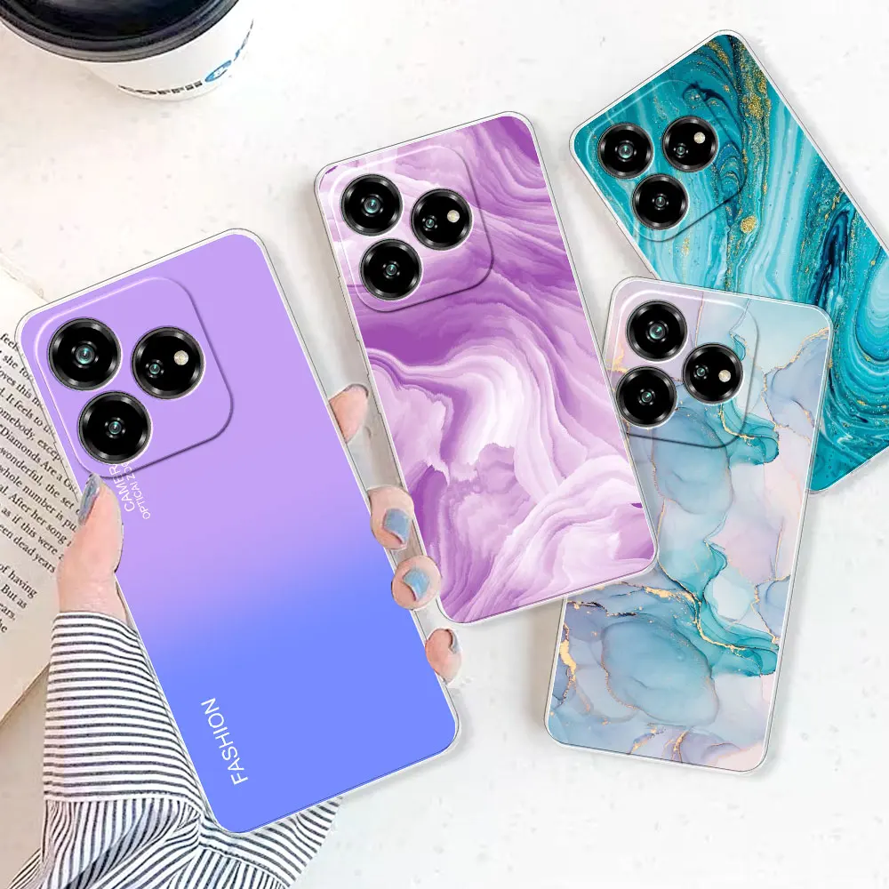 Para ZTE Axon 60 4G Funda trasera para ZTE Blade V60 4G Funda a prueba de golpes Funda de teléfono de silicona suave transparente para ZTE Blade V40S Coque - imagen 2