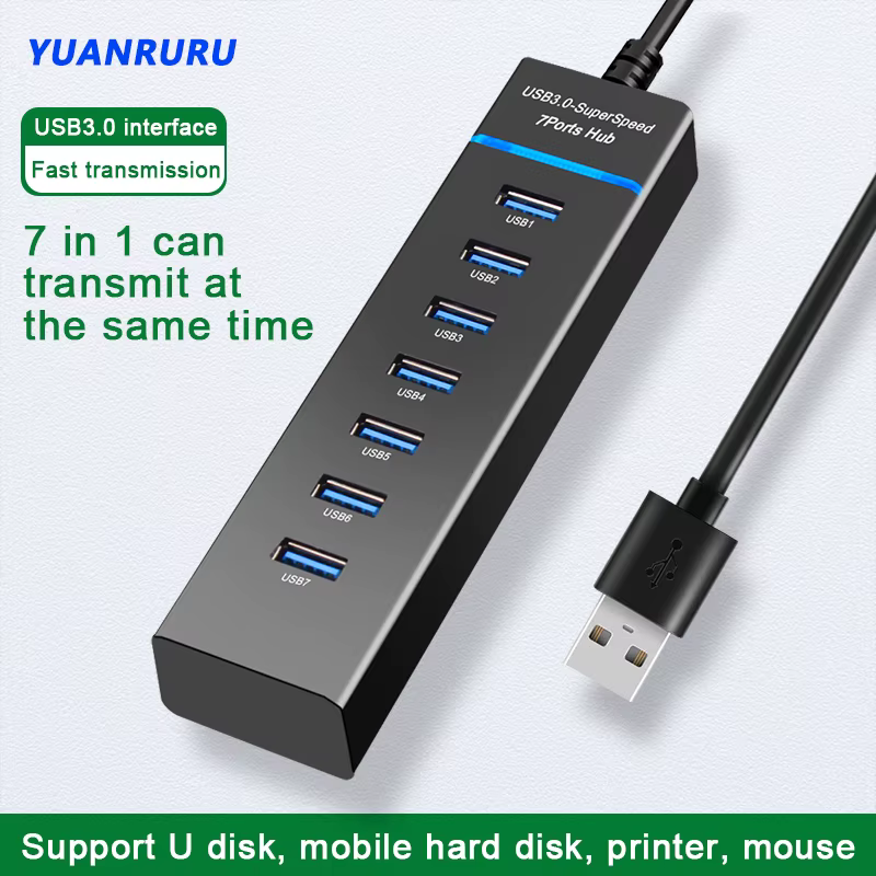 Hub USB 3.0 de 7 puertos - Expansor USB de alta velocidad para PC - imagen 2