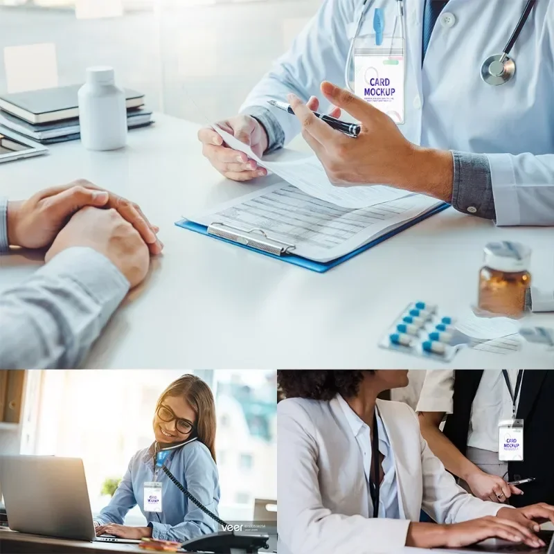 Portatarjetas de identificación Ultra transparente, 30/20/10 piezas, PVC, resistente al agua, para oficina y negocios - imagen 3