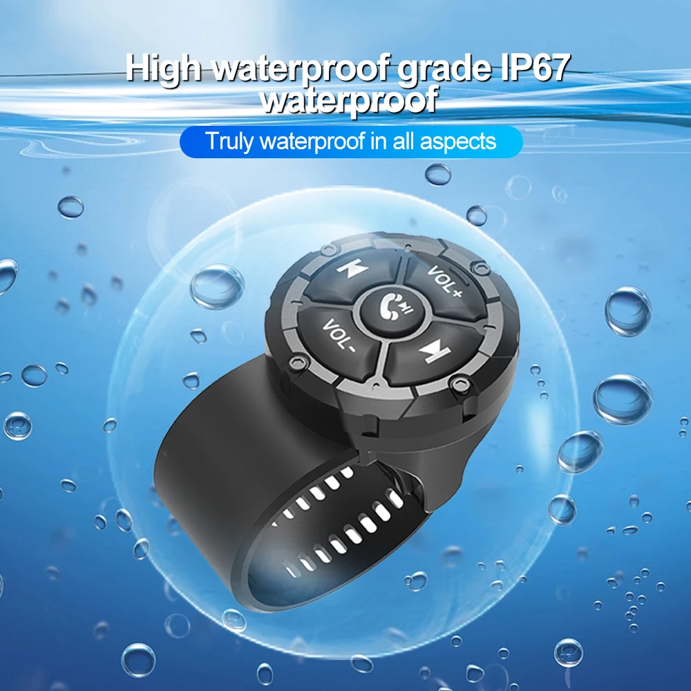 Auriculares inalámbricos para casco, cascos con botón remoto, Bluetooth 5,3, Control multimedia para manillar de motocicleta y bicicleta - imagen 4