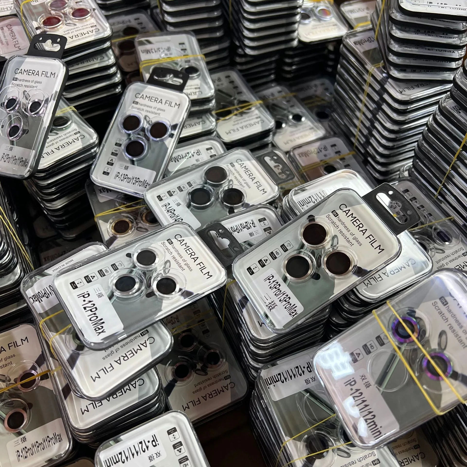 2-3 uds película protectora de lente de cámara de Metal para IPhone 17 16 15 Pro Max 15 14 Plus 12 13 Mini anillo de lente tapa brillante de vidrio templado - imagen 2