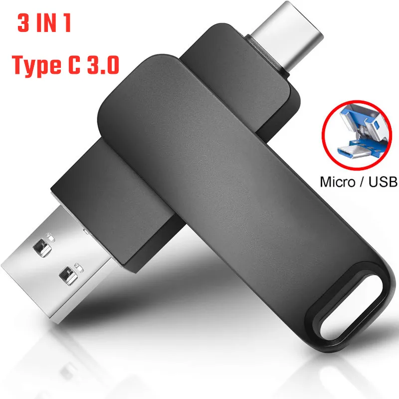 Memoria USB 3,0 para ordenador, Pendrive tipo C de 256GB, 64GB, 32GB, 16GB, 128GB y 512GB - imagen 2