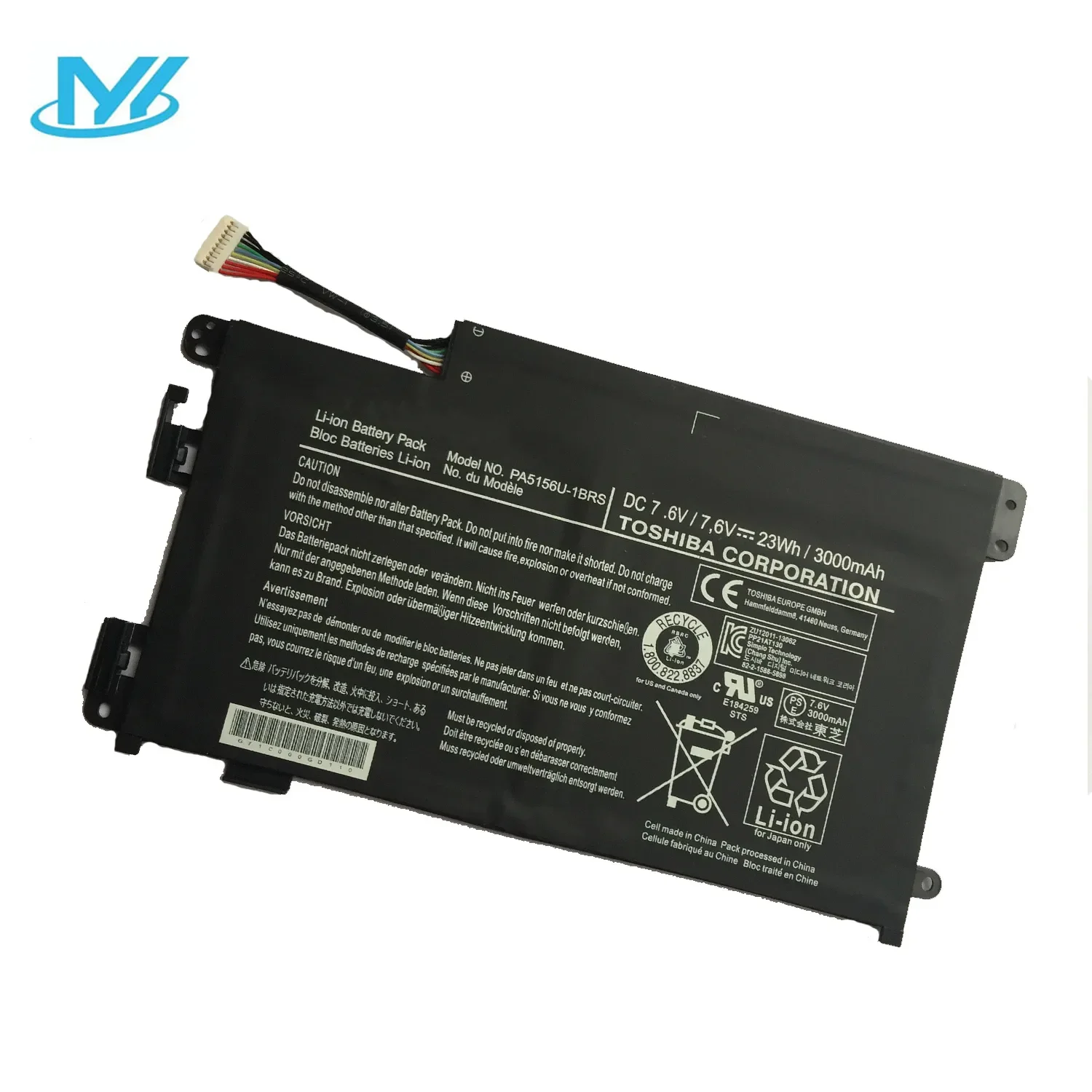 Batería de iones de litio para ordenador portátil, pila de 7,6 V y 3000mAh para Toshiba W35DT, P000577240, PA5156U-1BRS