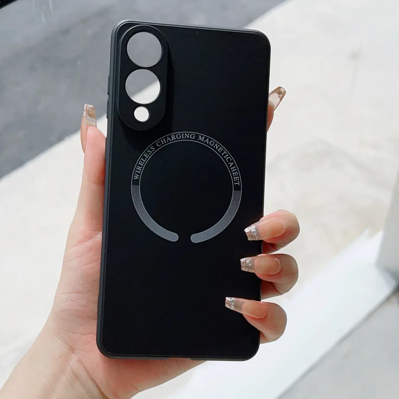 Funda de teléfono magnética para Samsung Galaxy S25 Edge, funda de silicona Magsafe con carga inalámbrica magnética - imagen 3