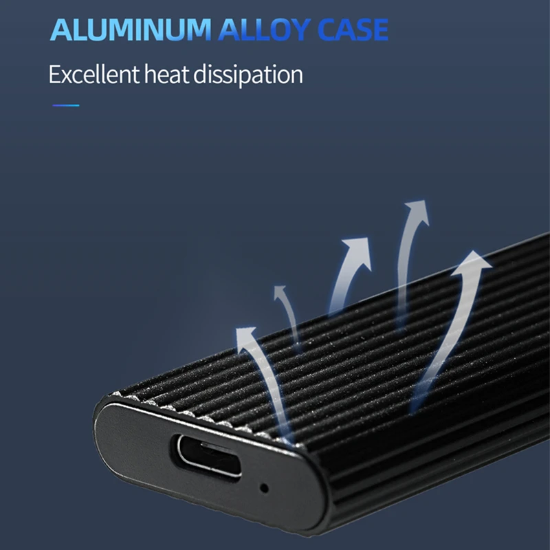 Carcasa de protocolo Dual M.2 NVME NGFF SSD a USB 3,1, caja de 10Gbps M2 NVMe, caja de SSD M2 NVMe PCIE/NGFF SATA con adaptador OTG para SSD M.2 - imagen 5