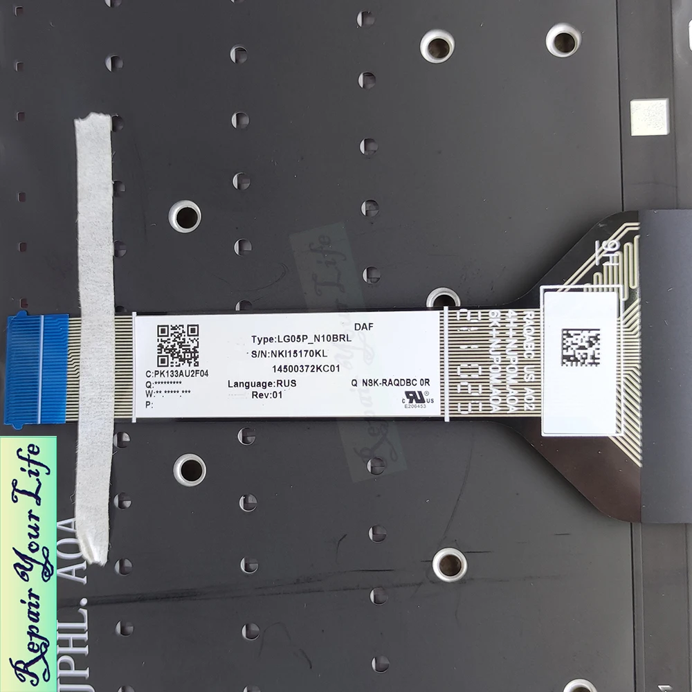 Teclado retroiluminado RU/ruso EE. UU. para Acer Nitro 5 AN515-56 AN515-57 teclados para ordenador portátil para videojuegos luz roja LG05P_N10BRL/N14BRL nuevo - imagen 5